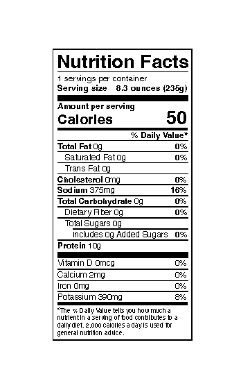 chicken broth nutrition label