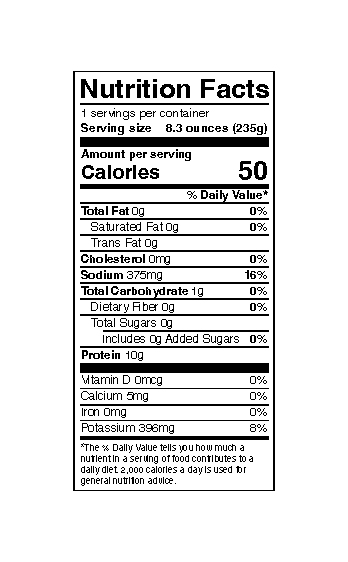 spicy nonna nutrition label